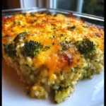 Broccoli cheese rice casserole