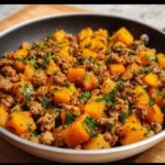 Ground Turkey Butternut Squash Skillet