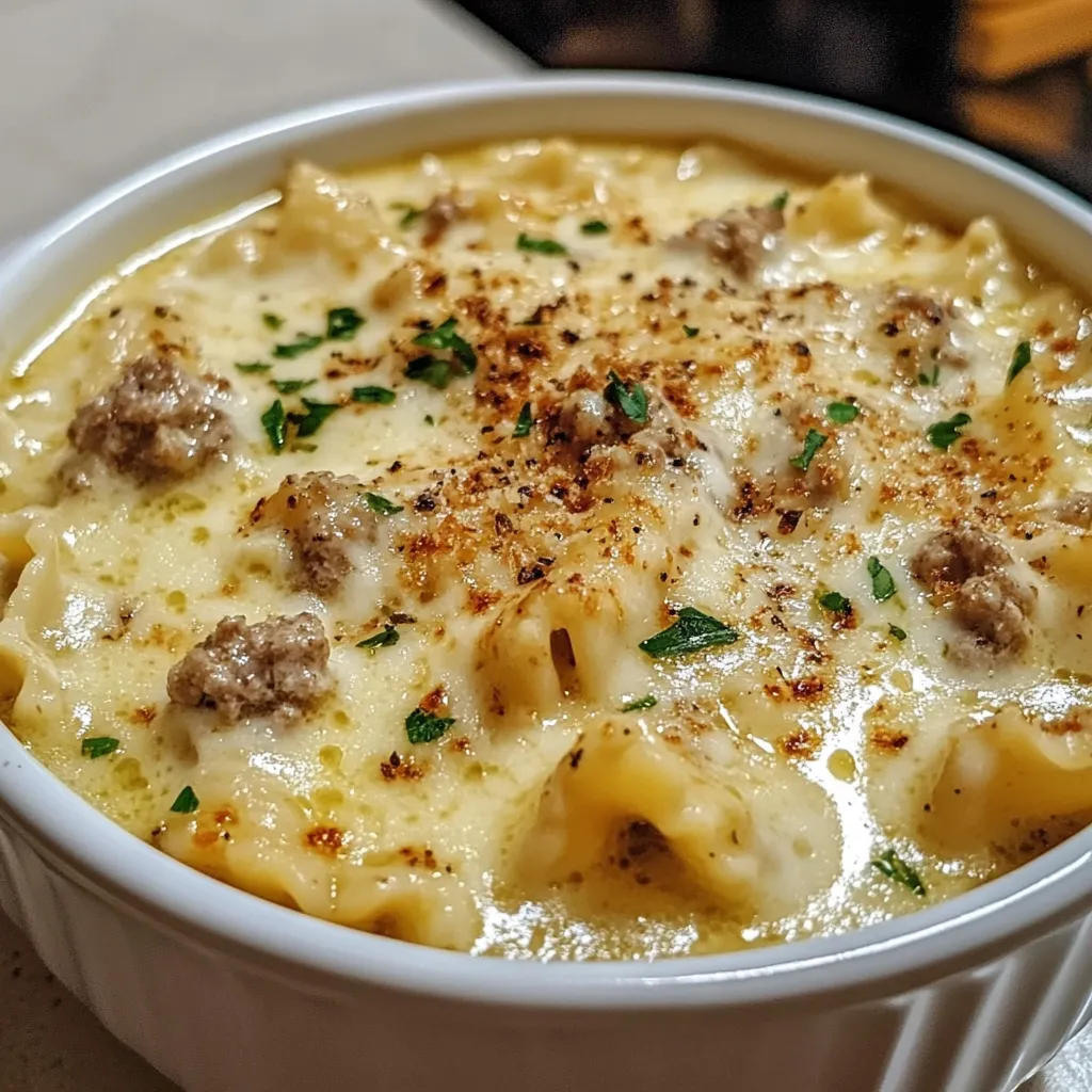 Alfredo Lasagna Soup