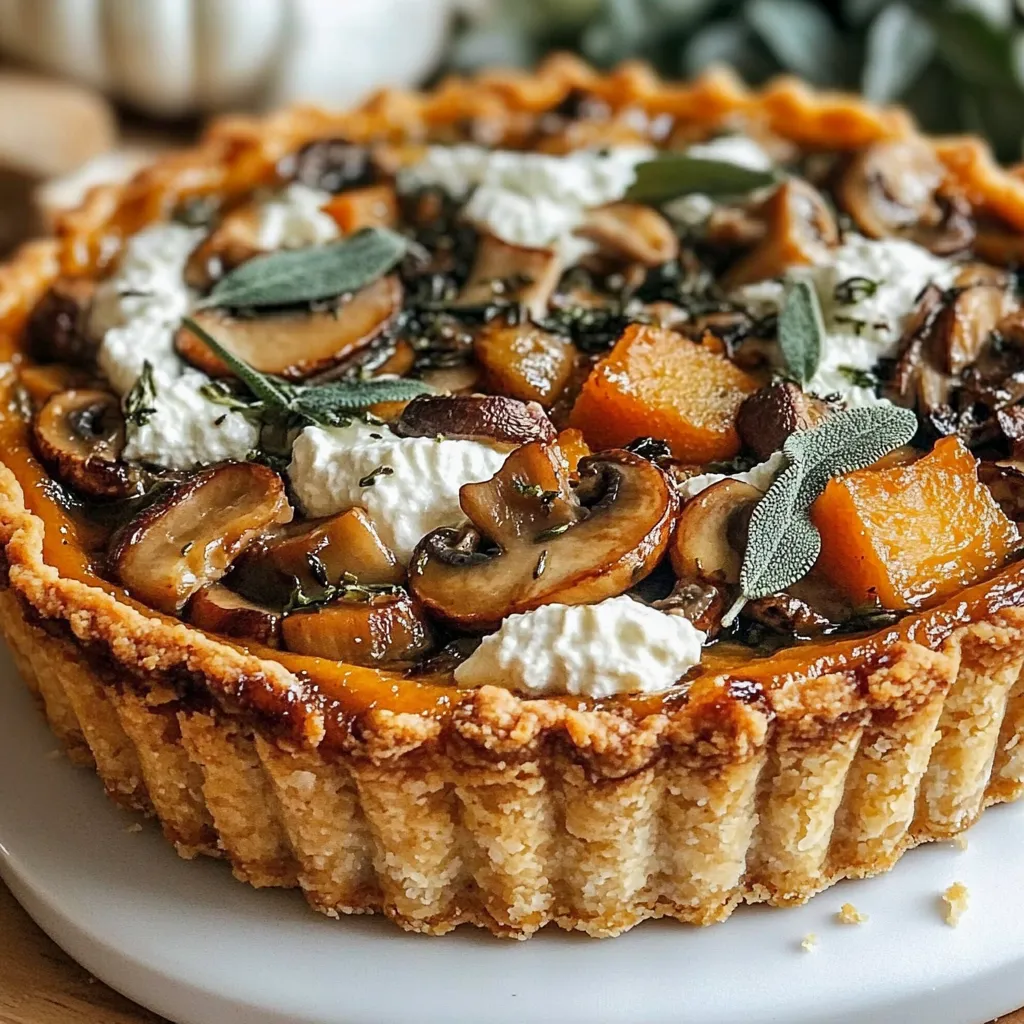 Autumn's Best: Savory Pumpkin Sage & Mushroom Tart Recipe