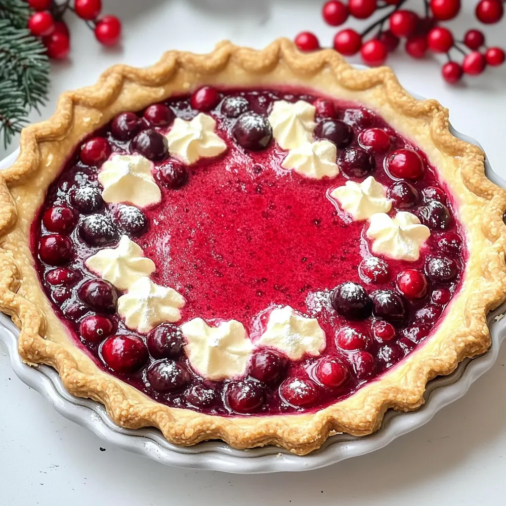 Cranberry Custard Pie