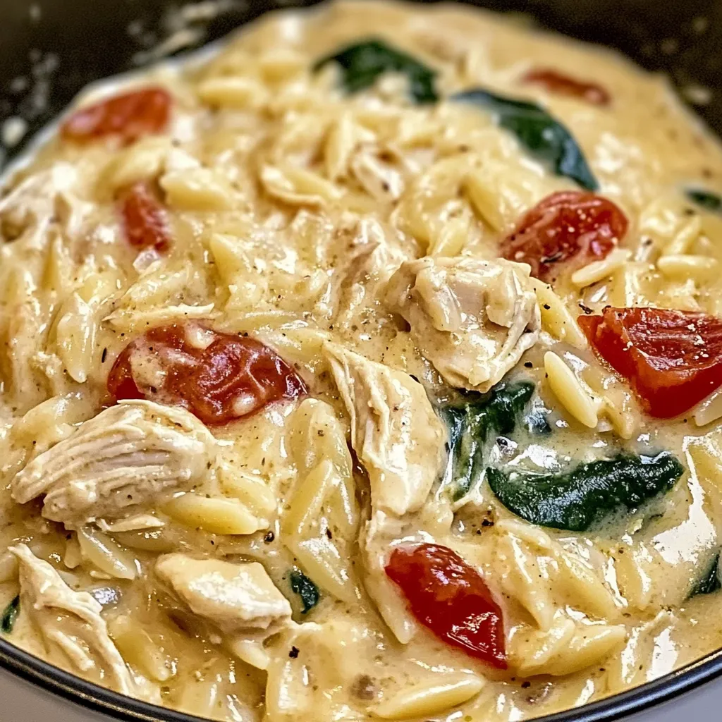 Creamy Tuscan Chicken Orzo Recipe: Easy Slow Cooker Meal for Busy Weeknights