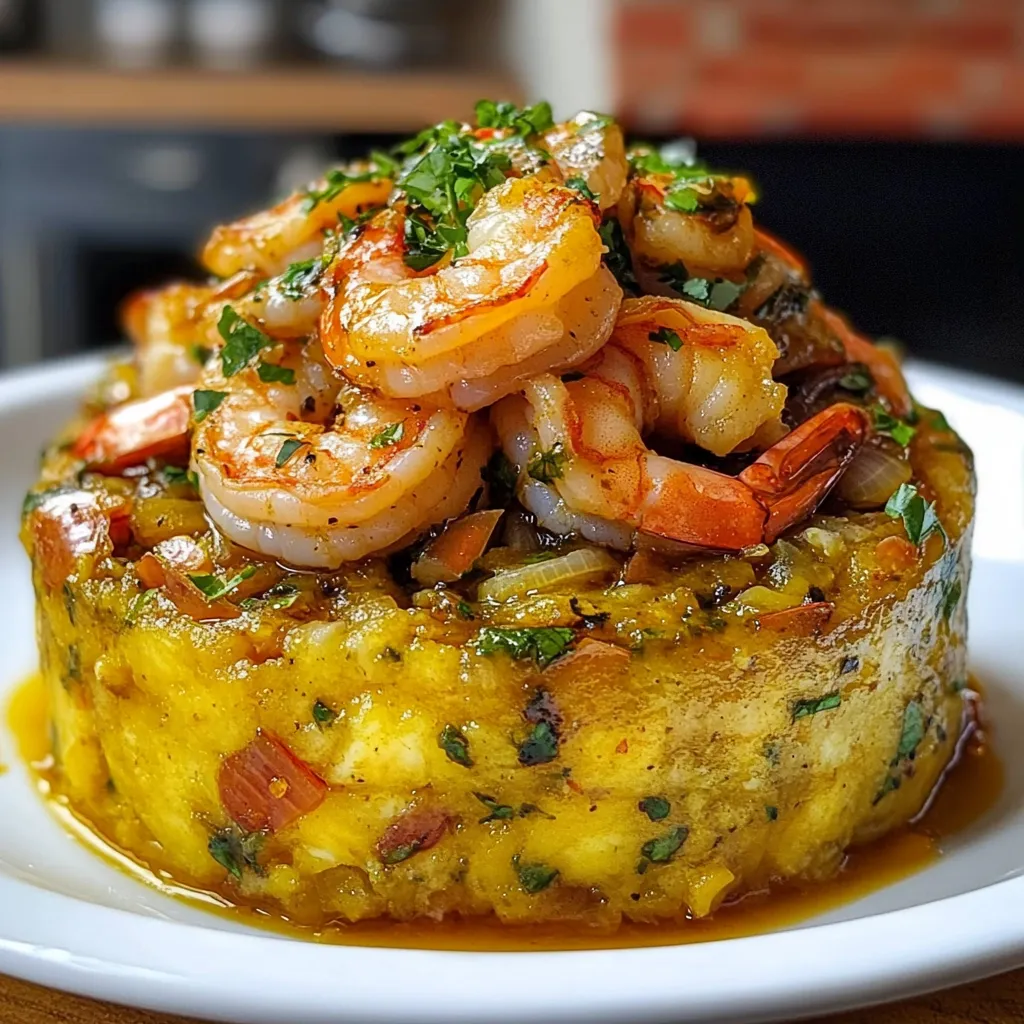 Garlic Shrimp Mofongo