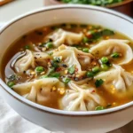 Homemade Potsticker Soup with Fresh Ingredients