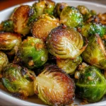 Honey Garlic Roasted Brussels Sprouts