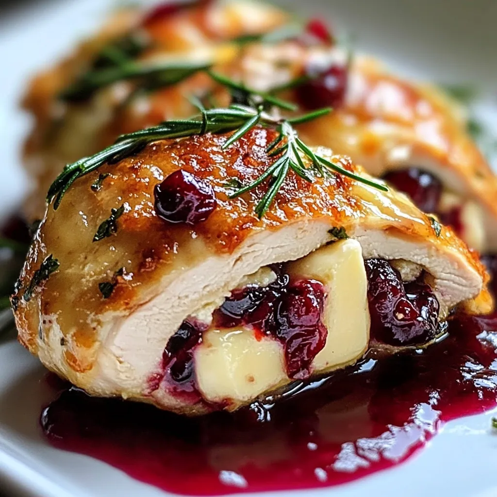 Impressive Cranberry Brie Stuffed Chicken