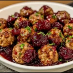 Quick Christmas Cranberry Meatballs