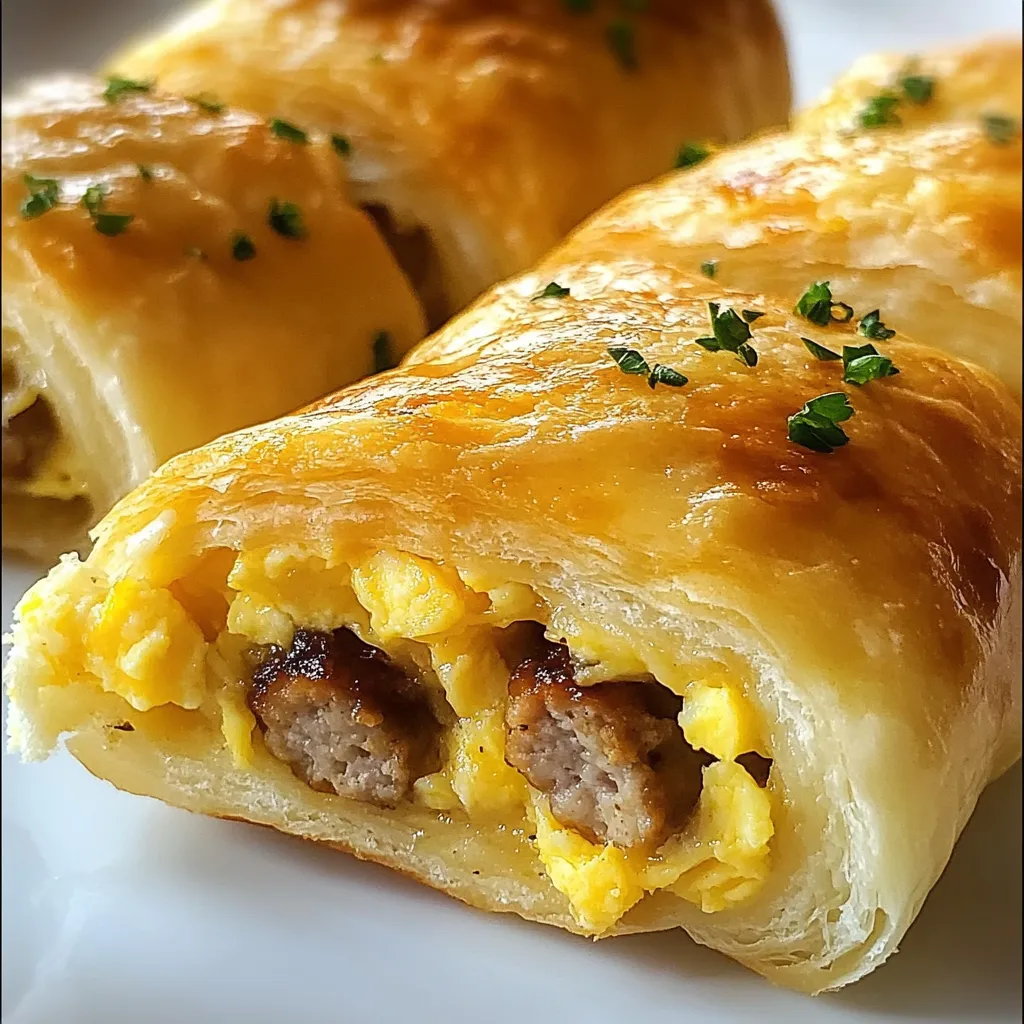 Quick & Delicious Sausage Egg Breakfast Rolls