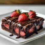 Chocolate Covered Strawberry Brownies