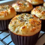 Easy Garlic Rosemary Focaccia Muffins