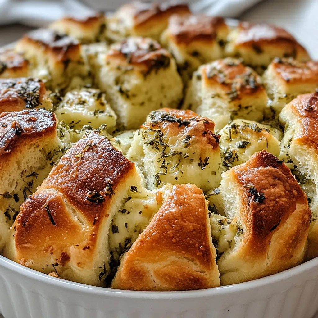 Easy Gluten Free Herb Garlic Pull Apart Bread