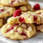 Easy Gluten Free Lemon Raspberry Cookies - No Eggs Needed