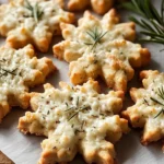 Savory Rosemary Parmesan Snowflake Cookies : Elegant Holiday Appetizer