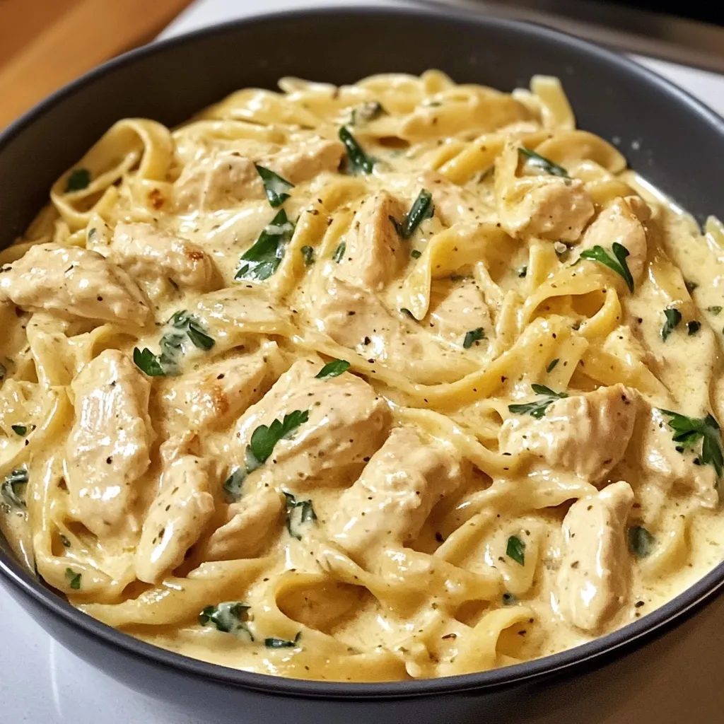 Creamy Dairy-Free Chicken Alfredo with Gluten-Free Pasta