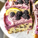 Gluten Free Lemon Poppy Seed Blackberry Cake