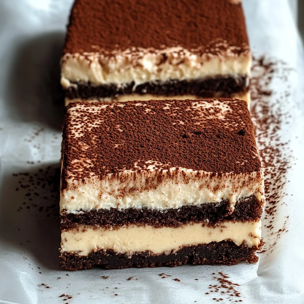 Gluten Free Tiramisu Brownies with Creamy Espresso Layers