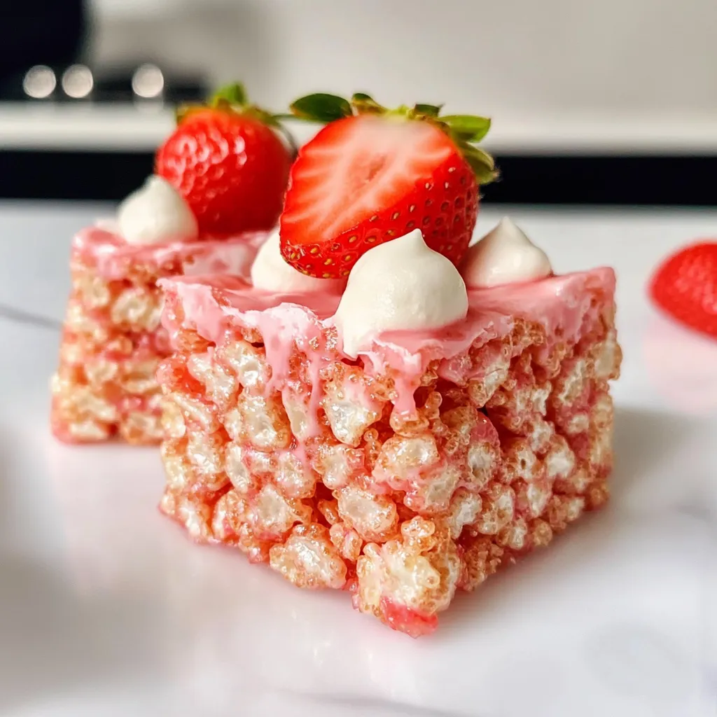 Strawberry Rice Krispie Treats
