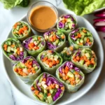 VEGETABLE SPRING ROLLS WITH PEANUT SAUCE
