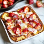 BAKED STRAWBERRIES AND CREAM FRENCH TOAST
