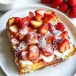 BAKED STRAWBERRIES AND CREAM FRENCH TOAST