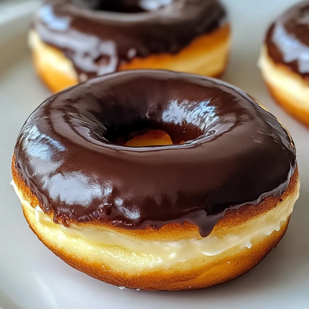 Easy Gluten-Free Air Fryer Boston Cream Donuts