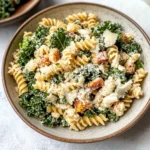 Kale Caesar Pasta Salad