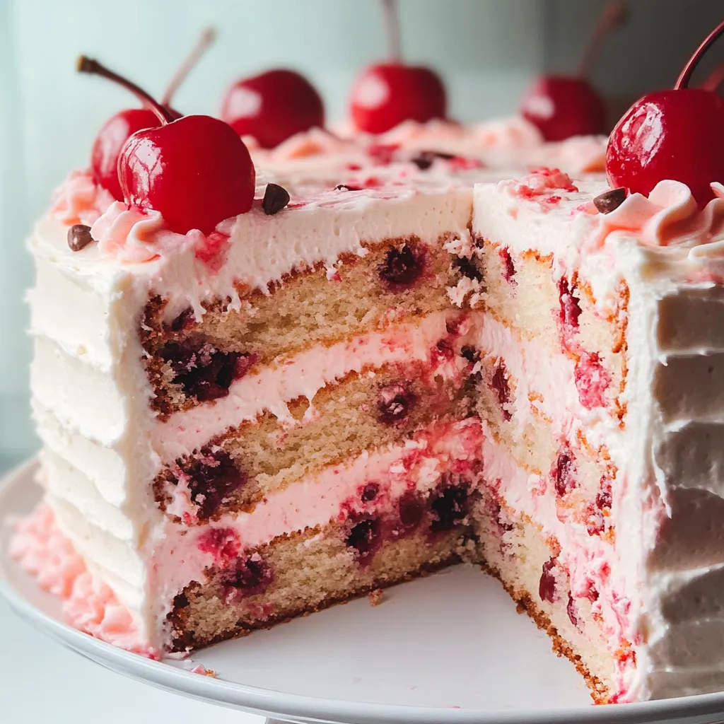 Vintage Cherry Chip Layer Cake