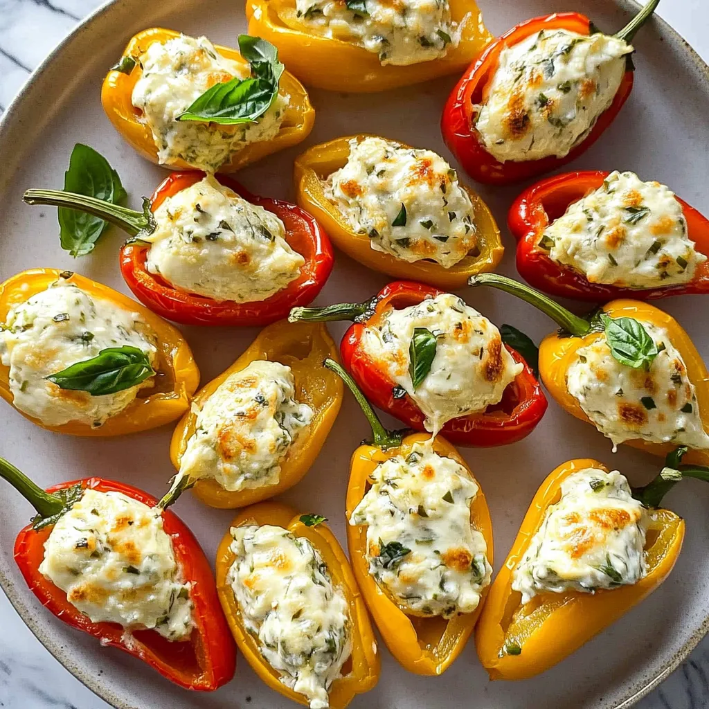 Gluten-Free Cream Cheese Stuffed Mini Peppers