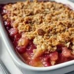 Traditional Rhubarb Crisp With Frozen Rhubarb
