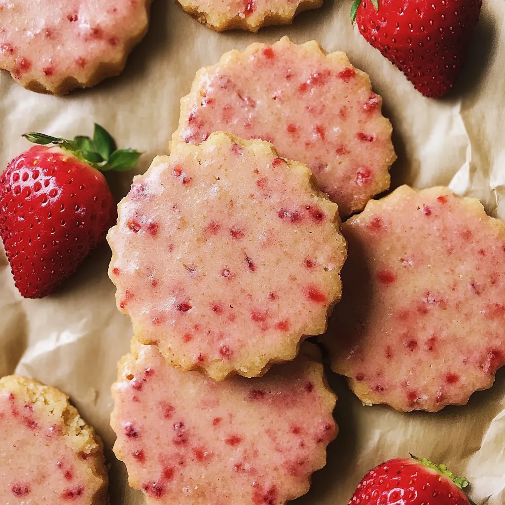 Strawberry Shortbread Cookies