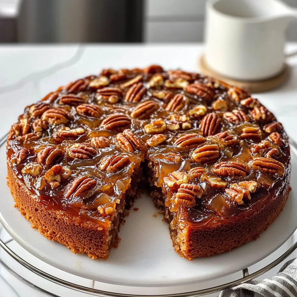 Gluten Free Pecan Upside Down Cake