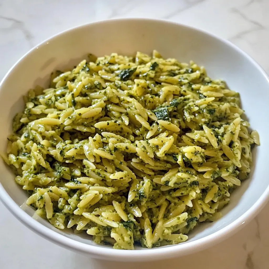 Gluten-Free Spinach Pesto Orzo