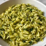 Gluten-Free Spinach Pesto Orzo