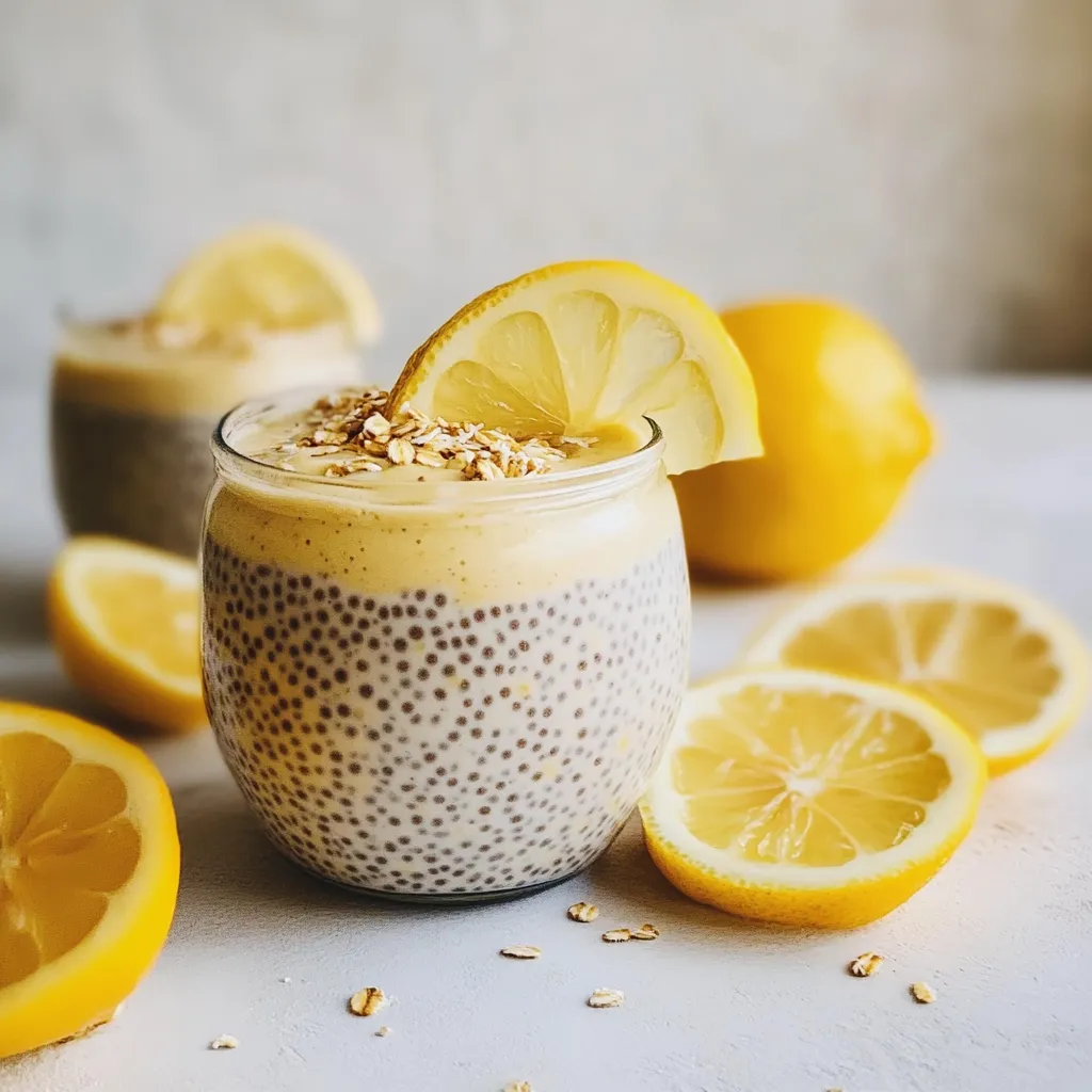 Lemon Cream Chia Pudding Recipe with Oat Milk