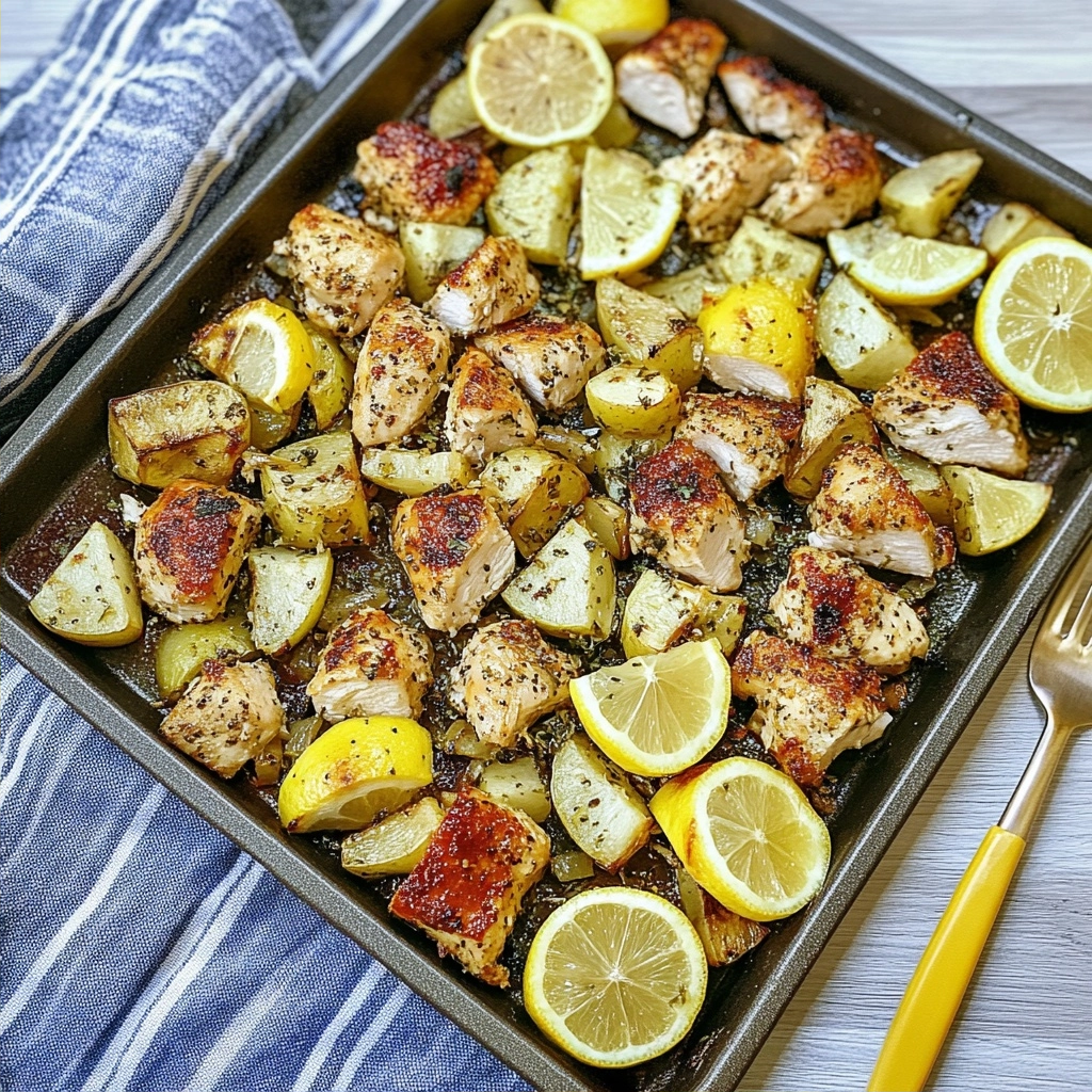 Easy Gluten-Free Lemon Chicken Sheet Pan Dinner