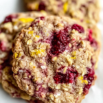 Oat Flour Lemon Raspberry Cookies