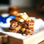Gluten Free Cinnamon Raisin Pancakes with Apple Topping